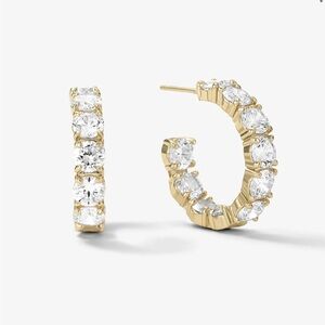 Melinda Maria Oh She Fancy 1” gold hoop earrings NEW